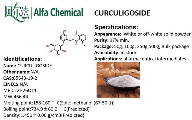 CAS NO.85643-19-2 CURCULIGOSIDE