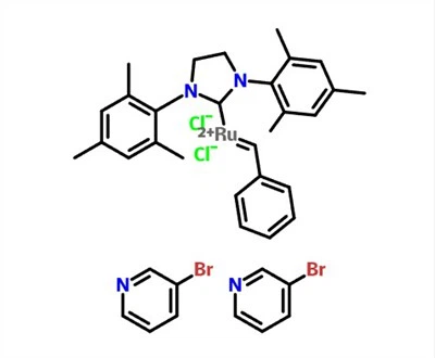 CAS 900169-53-1|Bensýliden-[1,3-bis(2,4,6-trímetýlfenýl)imídasólídín-2-ýliden]-díklórúten,3-brómópýridín